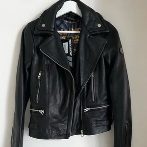 NWT Jack1t Diamond Sherpa Leather Biker Jacket